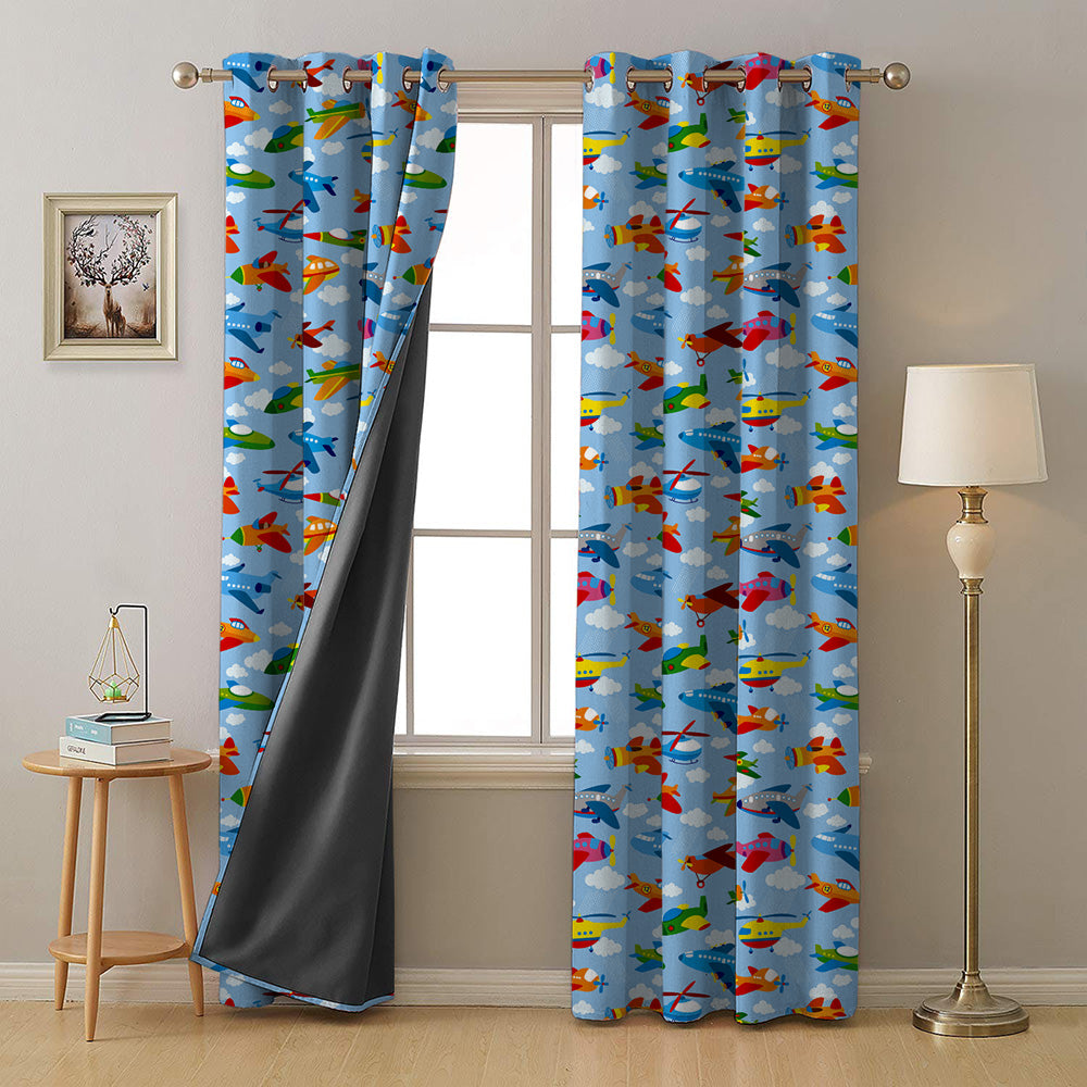 Light blue deals blackout curtains