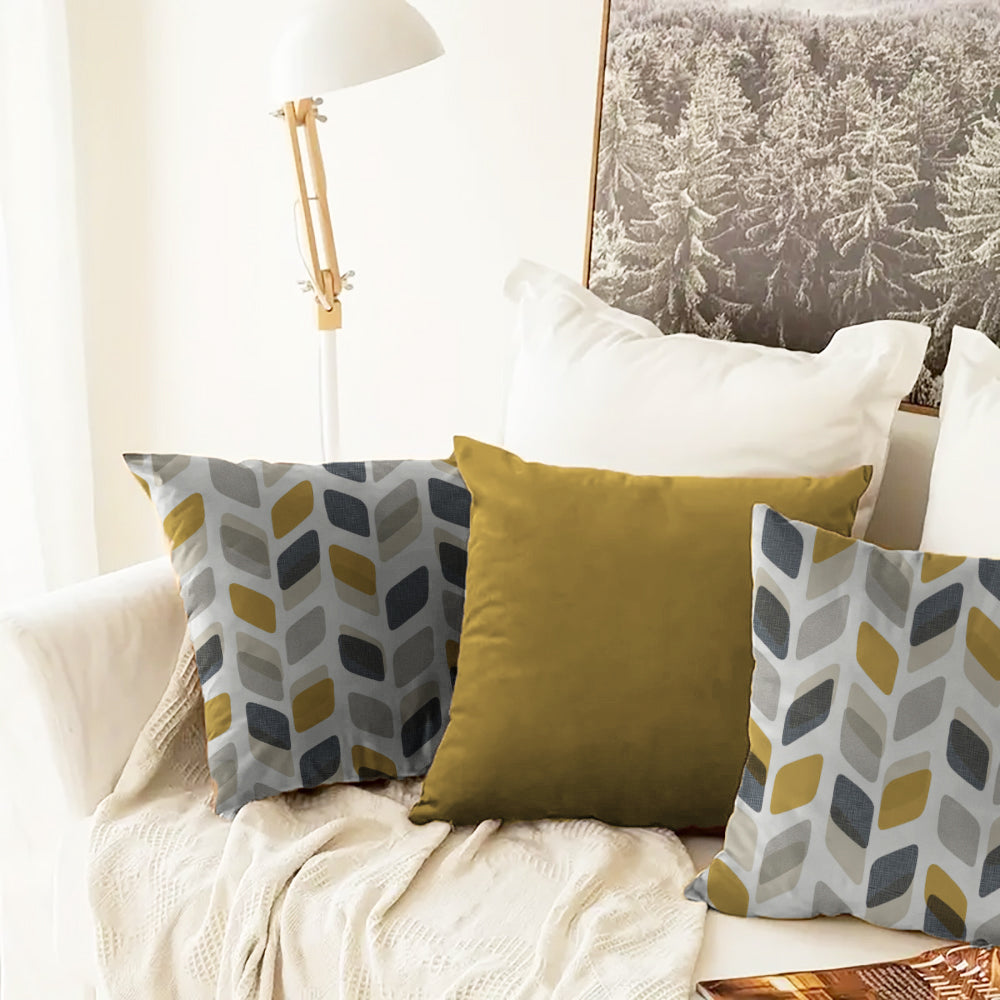 Mustard grey outlet cushion covers