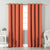 Jacquard Room Darkening Curtains in Vermillion Orange Set Of 2 - (P105)