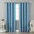 Jacquard Room Darkening Curtains in Cerulean Blue Set Of 2 - (P10)