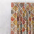 Angular Allure Geometric Orange Heavy Satin Room Darkening Curtains Set Of 2 - (DS114A)