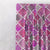 Angular Allure Geometric Hot Pink Heavy Satin Blackout curtains Set Of 2 - (DS114B)