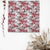 Watercolor Garden Floral Red Satin Roman Blind (DS116A)