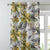 Watercolor Garden Floral Olive Heavy Satin Room Darkening Curtains Set Of 2 - (DS116D)
