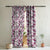 Watercolor Garden Floral Purple Heavy Satin Room Darkening Curtains Set Of 2 - (DS116F)