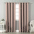 Jacquard Room Darkening Curtains in Blush Pink Set Of 2 - (P119)