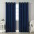 Jacquard Room Darkening Curtains in Navy Blue Set Of 2 - (P126)