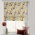 Floral Flock Floral Shine Yellow Satin Roman Blind (DS129F)