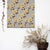 Floral Flock Floral Shine Yellow Satin Roman Blind (DS129F)