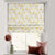 Poppy Meadow Floral Yellow Satin Roman Blind (DS133A)