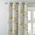 Elegant Floral Print Room Darkening Curtains Set Of 1pc DS133A