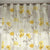 Elegant Floral Print Sheer Semi Transparent Curtain - Set of 2 -DS133A1