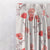 Poppy Meadow Floral Red Heavy Satin Room Darkening Curtains Set Of 2 - (DS133C)