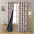 Poppy Meadow Floral Red Heavy Satin Blackout curtains Set Of 2 - (DS133C)