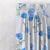 Poppy Meadow Floral Blue Heavy Satin Room Darkening Curtains Set Of 1pc - (DS133E)