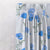 Poppy Meadow Floral Blue Heavy Satin Blackout curtains Set Of 2 - (DS133E)