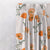 Poppy Meadow Floral Orange Heavy Satin Room Darkening Curtains Set Of 1pc - (DS133F)