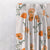 Poppy Meadow Floral Orange Heavy Satin Room Darkening Curtains Set Of 2 - (DS133F)