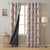 Poppy Meadow Floral Orange Heavy Satin Blackout curtains Set Of 2 - (DS133F)