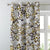 Elegent Floral Print Matt Finish Room Darkening Curtain Set of 2 MTDS136E