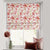 Bold Blossoms Floral Red Satin Roman Blind (DS147D)