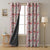 Bold Blossoms Floral Red Heavy Satin Room Darkening Curtains Set Of 2 - (DS147D)