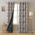 Bold Blossoms Floral Brown Heavy Satin Blackout curtains Set Of 2 - (DS147F)