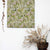 Subdued Blossoms Floral Grass Green Satin Roman Blind (DS154A)