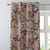 Subdued Blossoms Floral Maroon Heavy Satin Room Darkening Curtains Set Of 2 - (DS154C)