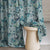 Subdued Blossoms Floral Teal Heavy Satin Room Darkening Curtains Set Of 2 - (DS154F)