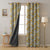Rose Rhapsody Floral Mustard Yellow Heavy Satin Blackout curtains Set Of 2 - (DS191A)