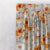 Rose Rhapsody Floral Orange Heavy Satin Room Darkening Curtains Set Of 1pc - (DS191B)