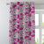 Rose Rhapsody Floral Hot Pink Heavy Satin Blackout curtains Set Of 2 - (DS191D)