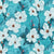Floral Flair Floral Powder Blue Heavy Satin Blackout curtains Set Of 2 - (DS194F)