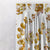 Dazzling Dahlias Floral Mustard Heavy Satin Blackout curtains Set Of 2 - (DS19A)
