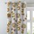 Dazzling Dahlias Floral Mustard Heavy Satin Blackout curtains Set Of 2 - (DS19A)