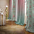 Floral Fresco Floral & Ombre Print Combination Room Darkening Curtains Set Of 4 Door Curtain - (207BOMBRE25)
