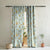 Blossoming Wings Floral Pastel Yellow Heavy Satin Room Darkening Curtains Set Of 2 - (DS207E)