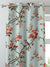Blossoming Wings Floral Ruby Red Heavy Satin Blackout Curtains Set Of 1pc - (DS207F)