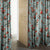 Blossoming Wings Floral Ruby Red Heavy Satin Blackout Curtains Set Of 1pc - (DS207F)