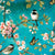 Blossoming Birds Floral Tame Teal Heavy Satin Blackout Curtains Set Of 2 - (DS225A)