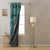Blossoming Birds Floral Tame Teal Heavy Satin Blackout Curtains Set Of 1pc - (DS225A)