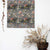 Blossoming Birds Floral Charcoal Grey Satin Roman Blind (DS225E)