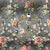 Blossoming Birds Floral Charcoal-Grey Wallpaper Swatch -(DS225E)