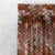 Blossoming Birds Floral Burnt Brown Heavy Satin Room Darkening Curtains Set Of 1pc - (DS225F)