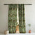 Blossoming Birds Floral Olive Heavy Satin Room Darkening Curtains Set Of 2 - (DS225G)