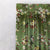 Blossoming Birds Floral Olive Heavy Satin Blackout curtains Set Of 2 - (DS225G)