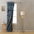 Blossoming Birds Floral Space Blue Heavy Satin Blackout Curtains Set Of 1pc - (DS225H)