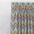 Zigzag Zest Geometric Green Heavy Satin Room Darkening Curtains Set Of 1pc - (DS226A)