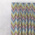 Zigzag Zest Geometric Green Heavy Satin Room Darkening Curtains Set Of 2 - (DS226A)